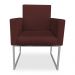 Kit 02 Poltronas Clarice Veludo Marsala Base Metálica Industrial Prata - Pallazio