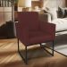 Kit 02 Poltronas Clarice Veludo Marsala Base Metálica Industrial Preto - Pallazio