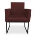 Kit 02 Poltronas Clarice Veludo Marsala Base Metálica Industrial Preto - Pallazio