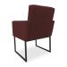 Kit 02 Poltronas Clarice Veludo Marsala Base Metálica Industrial Preto - Pallazio