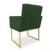 Kit 02 Poltronas Clarice Veludo Verde Base Metálica Industrial Dourado - Pallazio