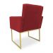 Kit 02 Poltronas Clarice Veludo Vermelho Base Metálica Industrial Dourado - Pallazio
