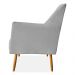 Kit 02 Poltronas Decorativa Julia Veludo Cinza Pés Palito Castanho - Pallazio