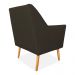 Kit 02 Poltronas Decorativa Julia Veludo Marrom Pés Palito Castanho - Pallazio