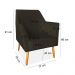 Kit 02 Poltronas Decorativa Julia Veludo Marrom Pés Palito Castanho - Pallazio