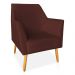 Kit 02 Poltronas Decorativa Julia Veludo Marsala Pés Palito Castanho - Pallazio
