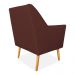 Kit 02 Poltronas Decorativa Julia Veludo Marsala Pés Palito Castanho - Pallazio
