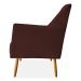 Kit 02 Poltronas Decorativa Julia Veludo Marsala Pés Palito Castanho - Pallazio