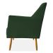 Kit 02 Poltronas Decorativa Julia Veludo Verde Pés Palito Castanho - Pallazio