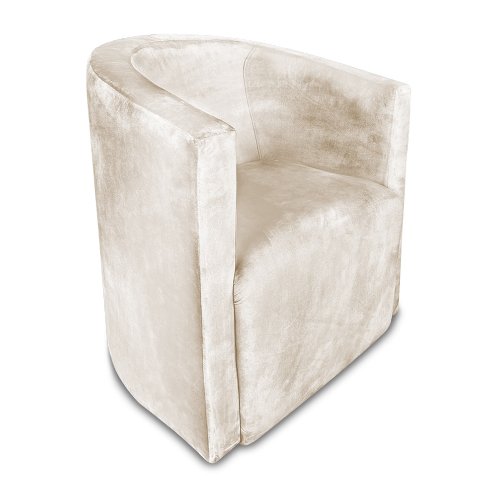 Kit 02 Poltronas Decorativa Lyon Veludo Bege - Pallazio