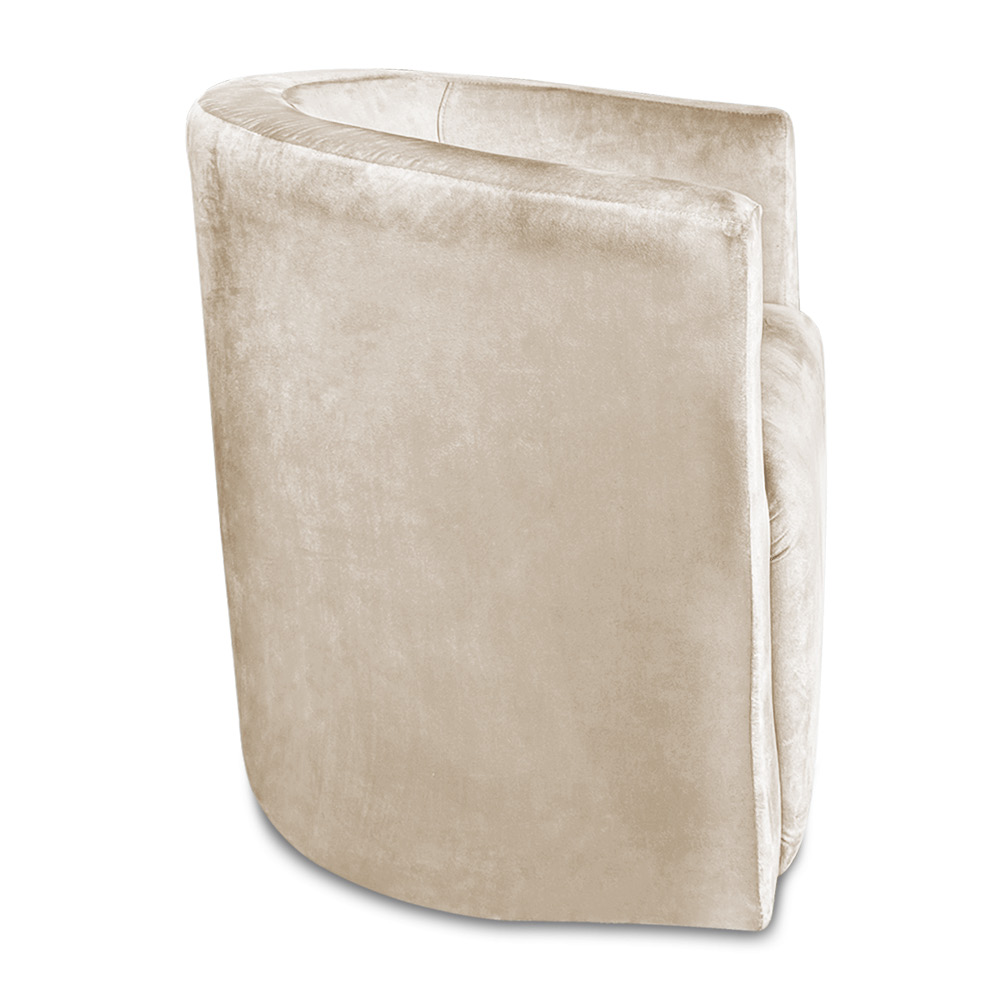 Kit 02 Poltronas Decorativa Lyon Veludo Bege - Pallazio