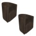 Kit 02 Poltronas Decorativa Lyon Veludo Marrom - Pallazio