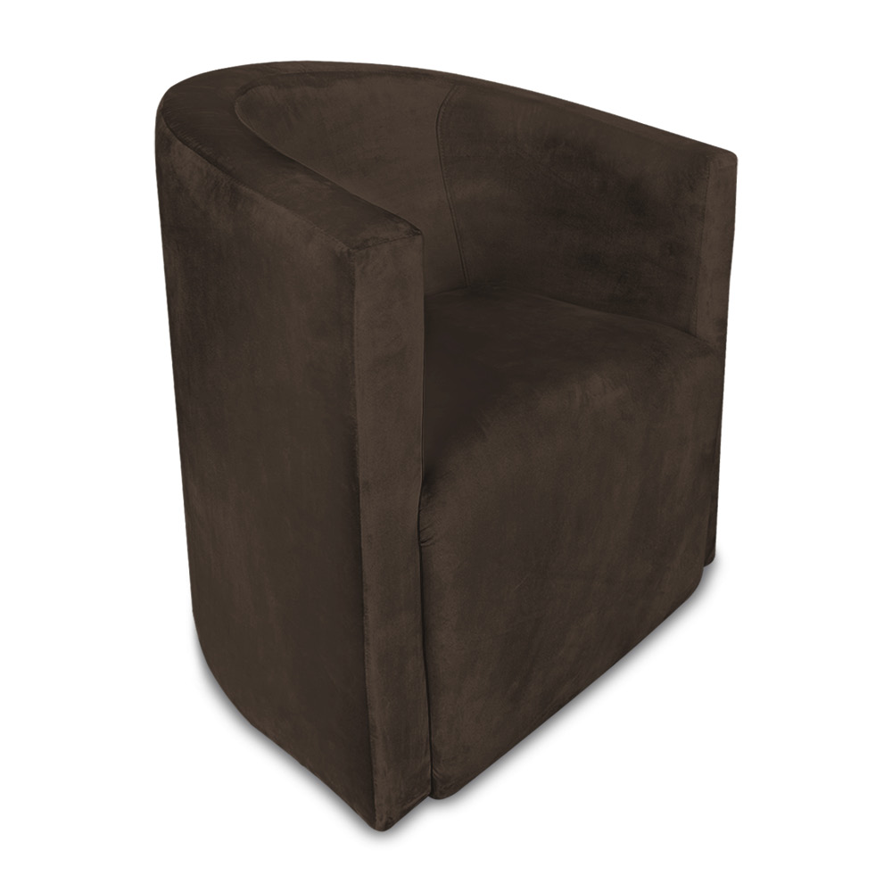 Kit 02 Poltronas Decorativa Lyon Veludo Marrom - Pallazio