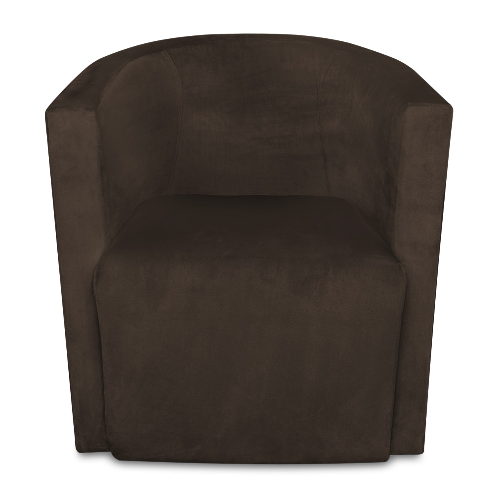 Kit 02 Poltronas Decorativa Lyon Veludo Marrom - Pallazio