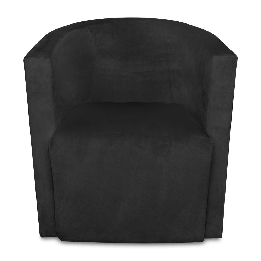 Kit 02 Poltronas Decorativa Lyon Veludo Preto - Pallazio