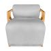 Kit 02 Poltronas Decorativa Marselha Veludo Cinza Base de Madeira - Pallazio