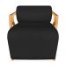 Kit 02 Poltronas Decorativa Marselha Veludo Marrom Base de Madeira - Pallazio