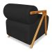 Kit 02 Poltronas Decorativa Marselha Veludo Marrom Base de Madeira - Pallazio