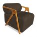 Kit 02 Poltronas Decorativa Marselha Veludo Preto Base de Madeira - Pallazio