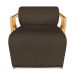 Kit 02 Poltronas Decorativa Marselha Veludo Preto Base de Madeira - Pallazio