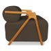 Kit 02 Poltronas Decorativa Marselha Veludo Preto Base de Madeira - Pallazio