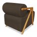 Kit 02 Poltronas Decorativa Marselha Veludo Preto Base de Madeira - Pallazio