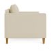Kit 02 Poltronas Decorativa Milena Linho Dourado Pés de Madeira - Pallazio