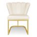 Kit 02 Poltronas Flor Corano Base Metálica Industrial Dourado - Pallazio