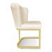 Kit 02 Poltronas Flor Corano Base Metálica Industrial Dourado - Pallazio