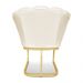 Kit 02 Poltronas Flor Corano Base Metálica Industrial Dourado - Pallazio
