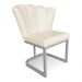 Kit 02 Poltronas Flor Corano Base Metálica Industrial Prata - Pallazio
