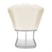 Kit 02 Poltronas Flor Corano Bege Base Metálica Industrial Prata - Pallazio
