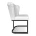 Kit 02 Poltronas Flor Corano Branco Base Metálica Industrial Preto - Pallazio
