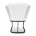 Kit 02 Poltronas Flor Corano Branco Base Metálica Industrial Preto - Pallazio