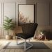 Kit 02 Poltronas Flor Corano Marrom Base Metálica Industrial Prata - Pallazio