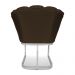 Kit 02 Poltronas Flor Corano Marrom Base Metálica Industrial Prata - Pallazio
