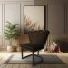 Kit 02 Poltronas Flor Corano Marrom Base Metálica Industrial Preto - Pallazio