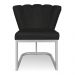 Kit 02 Poltronas Flor Corano Preto Base Metálica Industrial Prata - Pallazio