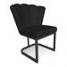 Kit 02 Poltronas Flor Corano Preto Base Metálica Industrial Preto - Pallazio