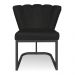 Kit 02 Poltronas Flor Corano Preto Base Metálica Industrial Preto - Pallazio