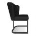 Kit 02 Poltronas Flor Corano Preto Base Metálica Industrial Preto - Pallazio