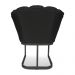 Kit 02 Poltronas Flor Corano Preto Base Metálica Industrial Preto - Pallazio