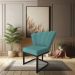 Kit 02 Poltronas Flor Veludo Azul Turquesa Base Metálica Industrial Preto - Pallazio