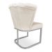 Kit 02 Poltronas Flor Veludo Base Metálica Industrial Prata - Pallazio