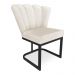 Kit 02 Poltronas Flor Veludo Base Metálica Industrial Preto - Pallazio