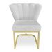 Kit 02 Poltronas Flor Veludo Cinza Base Metálica Industrial Dourado - Pallazio
