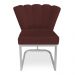 Kit 02 Poltronas Flor Veludo Marsala Base Metálica Industrial Prata - Pallazio