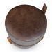 Kit 02 Puffs Le Mans Veludo Grafite e Corano Nozes Base de Madeira - Pallazio