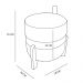 Kit 02 Puffs Le Mans Veludo Marrom e Corano Nozes Base de Madeira - Pallazio