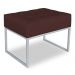 Kit 02 Puffs Lisa Suede Marsala Base Metálica Industrial Prata - Pallazio